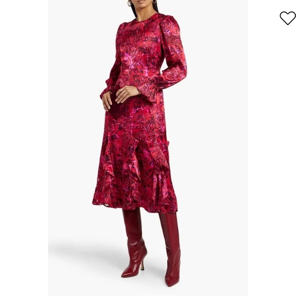 DIANE VON FURSTENBERG iva dress in eye of the rose forbidden fruit Size 10 NWOT